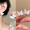 Light Luxury Shell Butterfly Earrings For Women Elegant Simple Rhinestone Stud Earrings Party Jewelry Gifts