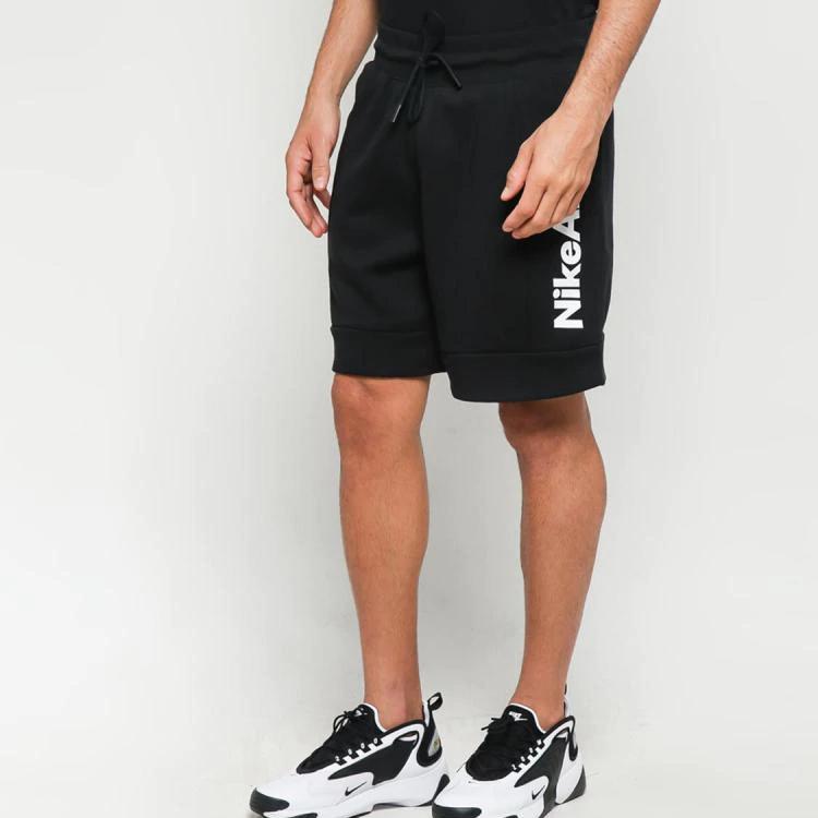 Nike Air Fleece Color-Block Shorts Men Bottoms Black CJ4833-010