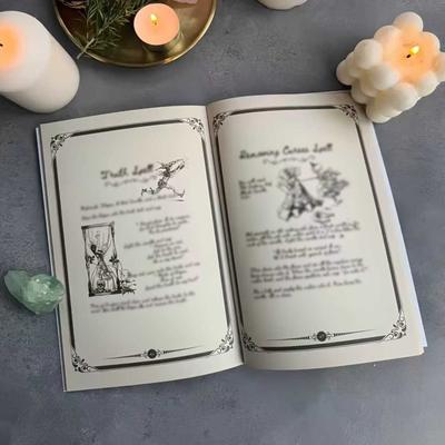 Книга заклинаний колдовства Многоцелевая винтажная записная книжка Настоящие заклинания Записная книжка Декор на Хэллоуин и оккультный реквизит