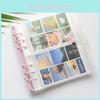 Color Transparent Clip Sparkling 6hole Loose Leaf Album Children Gifts Birthday
