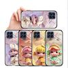 Для Samsung A15 A35 A55 A73 S24 Xiaomi 13T 12T 11T Redmi Note 13 12 11 Pro 12S iPhone милый мультяшный девушка противоударный глянцевый закаленный стеклянный чехол для телефона