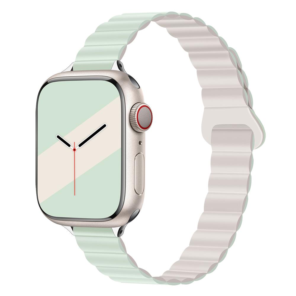 Женский тонкий силиконовый ремешок с магнитной застежкой для Apple Watch S11 10 46/42 мм 45 мм 44 мм Тонкие ремешки 38 мм 40 мм 41 мм Браслет iWatch SE 9 8 7 6