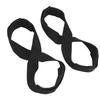 Пара лямок в виде восьмерки для подъема веса, лямки для тяжелой атлетики, противоскользящие лямки для становой тяги, для силовых тренировок, черные