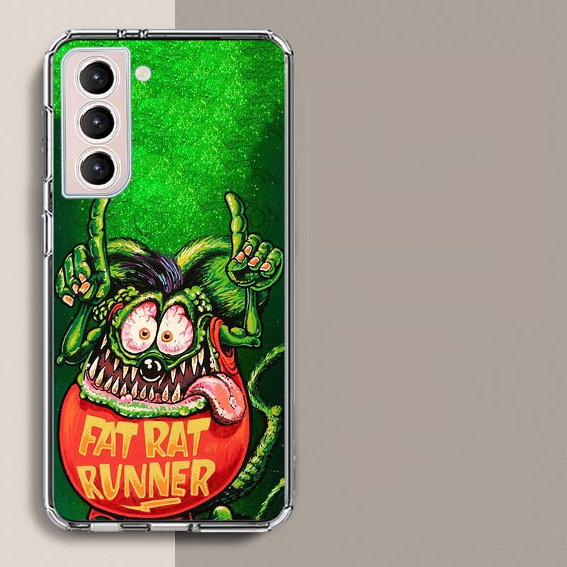 Surf Cool Rat F-Fink Phone Case For Samsung A16 A26 A36 A56 A17 A15 A25 A35 A55 A14 A24 A34 A54 A04S A05S Galaxy Note 20 10 9 8