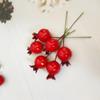 25 шт./пакет, имитирующий маленькие ягоды граната, сделай сам, праздничное украшение, фрукты и овощи, маленький красный фруктовый венок, аксессуары