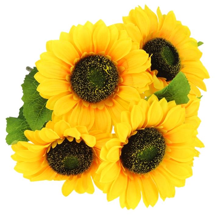 Sunflowers Bouquet Artificial Flowers 5 Sunflowers for a 45 cm Vase