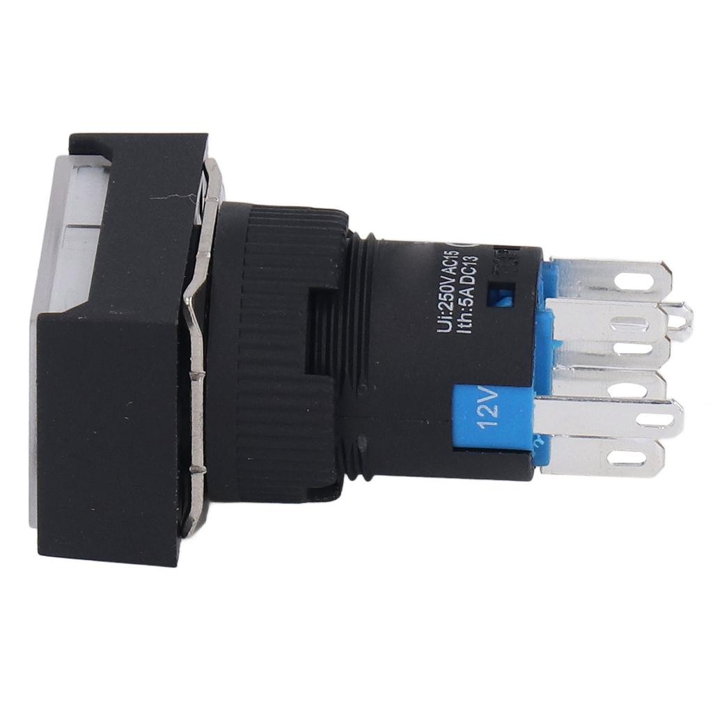 Кнопочный переключатель мгновенного действия с шайбой ABS со встроенным индикатором для электробытовой техники