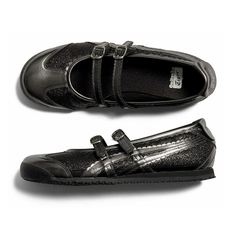 ONITSUKA TIGER MEXICO 66 TGRS Нескользящие, Износостойкие, Легкие Кроссовки с низким верхом в повседневном стиле Женские Черно-серые кроссовки 1182A677-001