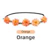 Hand Woven Floral Wreath Crown Adjustable Ribbon Bohemia Garland Headpiece  for Photography Props