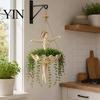 Ballerina Planter Ballet Dancer Hanging Planter, Cute Resin Plant Pot, Elegant Artistic Holder for Trailing Vines Succulents Spider Plants Pot