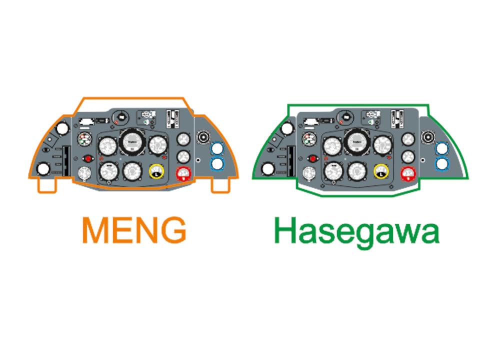 Yahu Model Цветная приборная панель Messerschmitt для Komet Hasegawa Mont Пластиковые детали для сборной модели YMA3239 1/32 Me163B-0 (для модели)