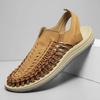 New Mens Sandals Comfort Slip On Outdoor Casual Shoes Hand-woven High Quality Loafers Breathable Non-Slip Beach Sandals Mocassin