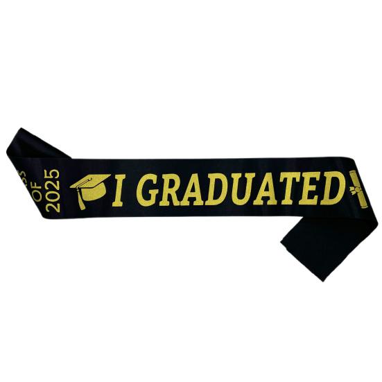 2025 Graduation Stole Unisex Adults Graduation Satin Sash Ribbon Class of 2025 Congrat Grad Etiquette Belt for Academic Commencements