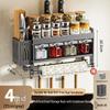 Настенная кухонная полка для специй Найцзян с держателем для кухонных принадлежностей