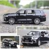 1/24 масштаб Land Cruiser, литая под давлением модель автомобиля, игрушечный автомобиль с откатным механизмом, звуком и светом для детей, коллекция подарков для мальчиков и девочек