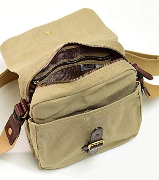 SILVER LAKE CLUB Shoulder Bag, 21cm (No. 9 Canvas), No. 130121 (Beige)