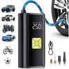 Portable Tire Inflator Air Compressor with Digital Pressure Gauge Fast Inflation, Auto Shutoff Function for Cars, Motorcycles, Bikes & Balls