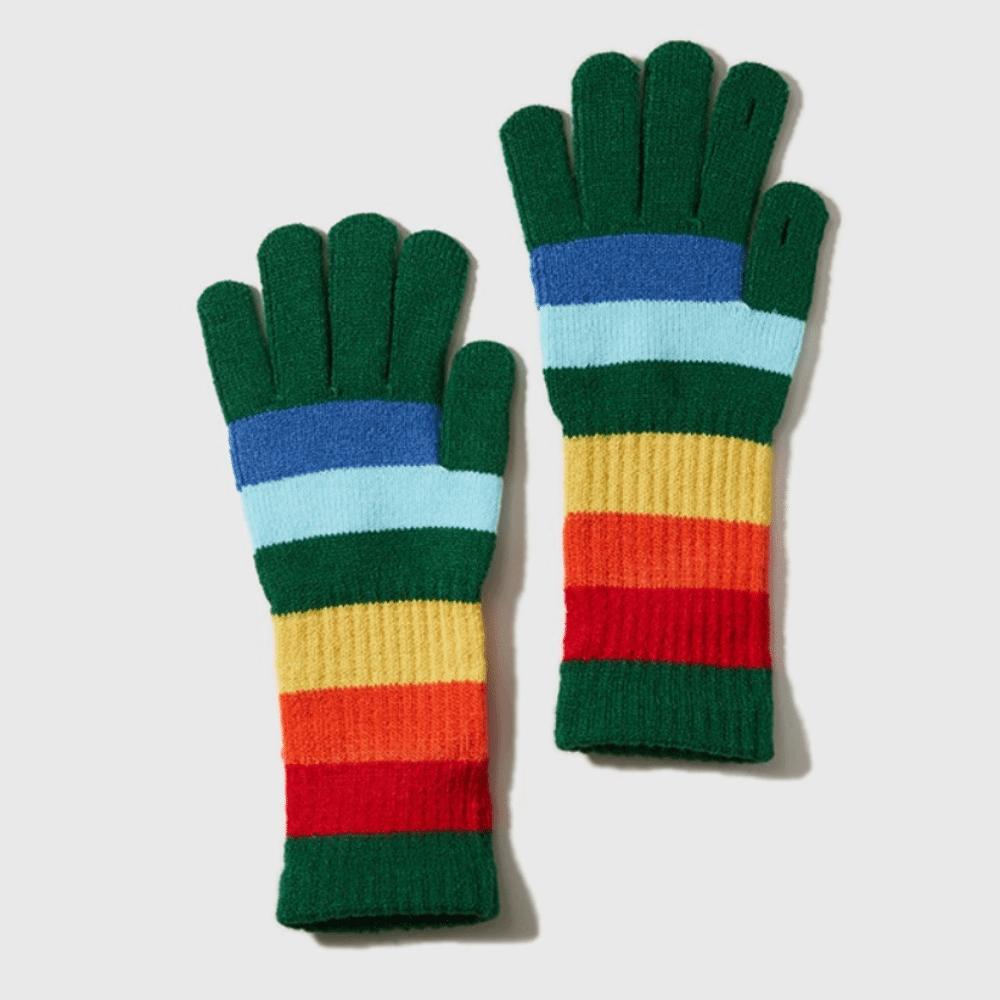 Warm Open Finger Gloves Rainbow Touch Screen gloves Korean Women's Gloves Girl