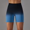 Спортивные шорты с высокой талией и градиентом, бесшовные, женские, для йоги, с подтяжкой бедер, штаны для бега