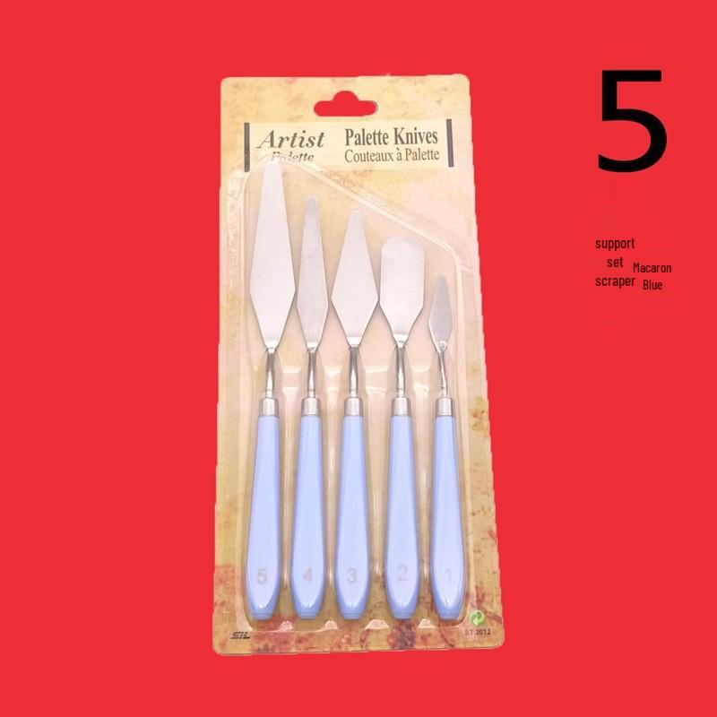 Набор для смешивания красок и скребков из нержавеющей стали для студентов, с плоской и заостренной головками