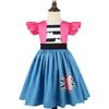 Детское платье с коротким рукавом и оборками с принтом аниме-мультяшки, костюмы для косплея на Хэллоуин