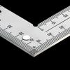 Shinwa Sokutei Curved Thick and with 10445 Ruler, Wide, Magnet, Silver, 50cm,