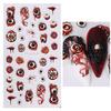 1 Sheet 5D Drop Nail Lips Stickers Dark Butterfly Halloween Blood Relief Design Nail