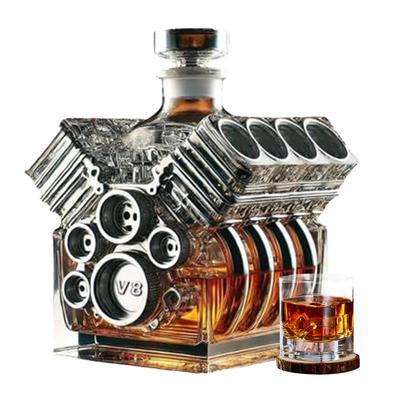 Графин для виски в форме двигателя V8, графин для алкоголя, бутылка, украшение для домашнего бара на День святого Валентина, текила, бурбон, бренди, свадьба