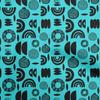 oneOone Cotton Flex Medium Blue Fabric Abstract  Sewing Craft Projects Fabric Prints By Yard 40 Inch