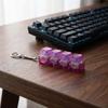 Transparent Shaft Crystal Keycap Pendant Funny Mechanical Keyboard Keychain  Holiday Gift