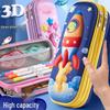 Double-Layer 3D Pencil Case for Kids: Spacious Pencil Bag for School, Ideal for Boys & Girls