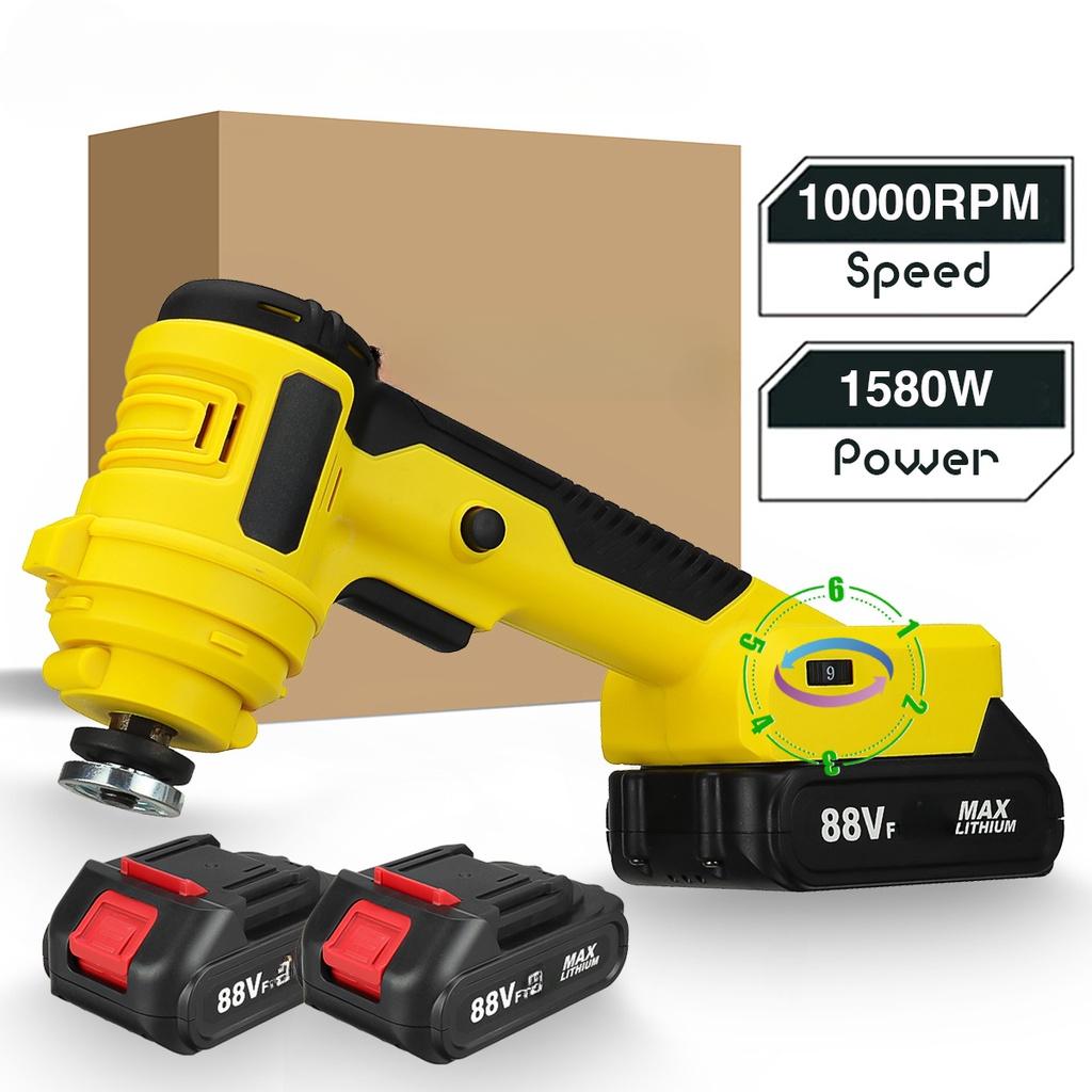 Электрическая мини-угловая шлифмашина с регулируемой скоростью, литий-ионным аккумулятором, режущий электроинструмент для аккумулятора 18 В, 10000 об/мин, 88 ВФ, 1580 Вт