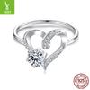 Cross-Border Love Is Eternal, Mozzarella Diamond Ring, Super Flash Ring, Heart-Shaped Fashion Wedding Ring For Women