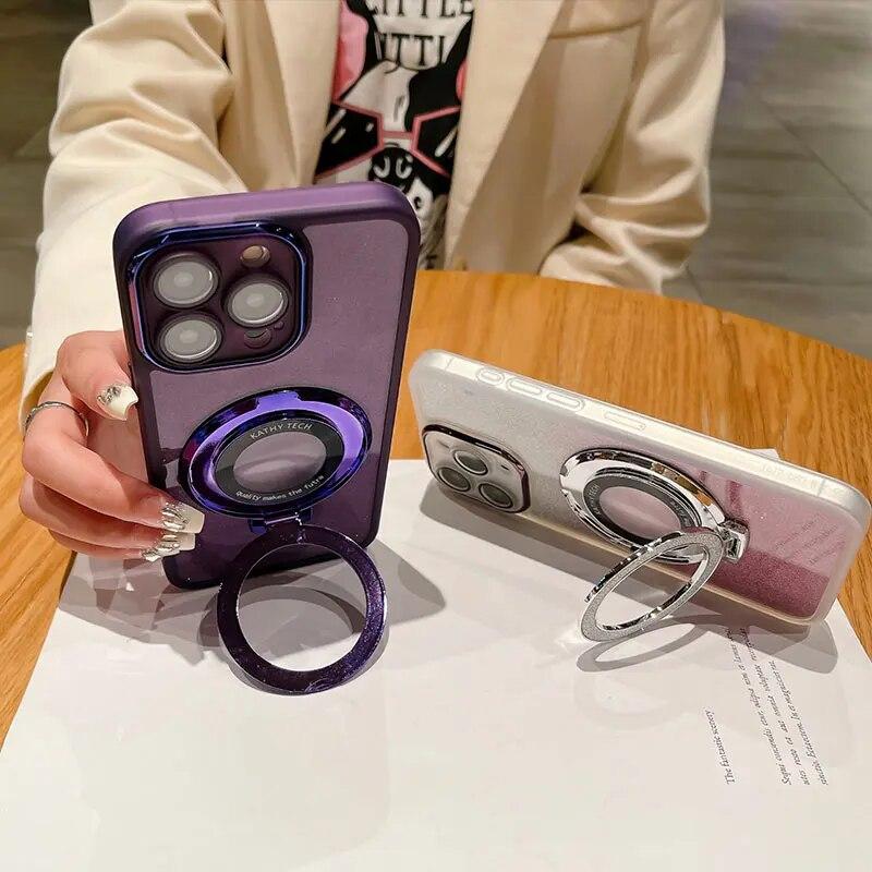 Чехол для Honor Magic5 Lite, роскошный чехол с держателем, чехол с магнитным блеском для Honor Magic 5 6 90 lite X9a X9b X8 b, чехлы-кронштейны