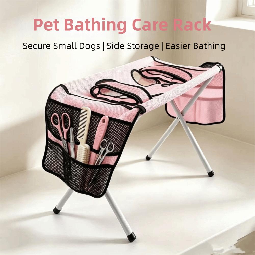 Non-Slip Pet Bathing Stand Folding Dog Grooming Hammock Pet Washing Rack Hair Brushing