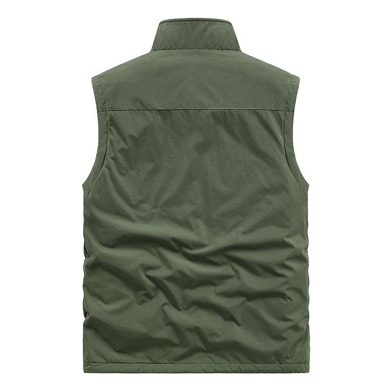 Men's Outdoor Double-sided Vest Autumn New Multi-pocket Youth Loose Vest Work Casual Jacket