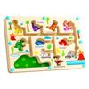 Tracing Number Maze Counting Board Magnetic Counting & Color Sorting Game Educational Wood Maze Toy for Children
