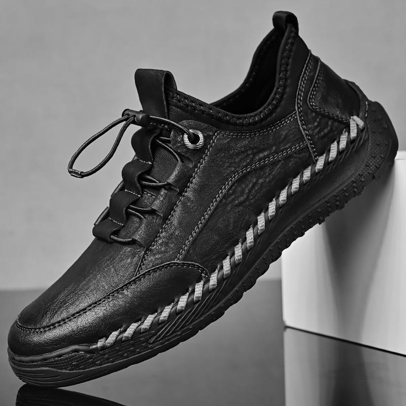 Мужские кроссовки ручной работы, уличная нескользящая прогулочная обувь на шнуровке, спортивная обувь для ходьбы, вождения