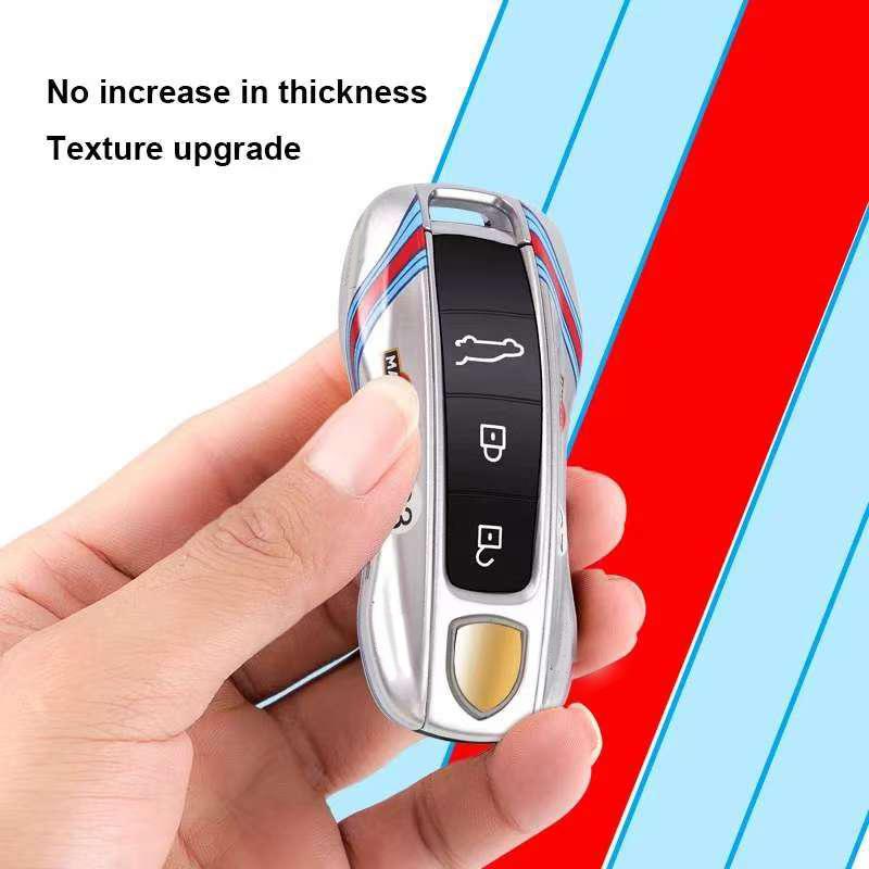 For Porsche Panamera Cayenne Macan 718 Cayman Boxster 911 Taycan 10-25 Car  Key Case Protective Shell Cover For Martini 23