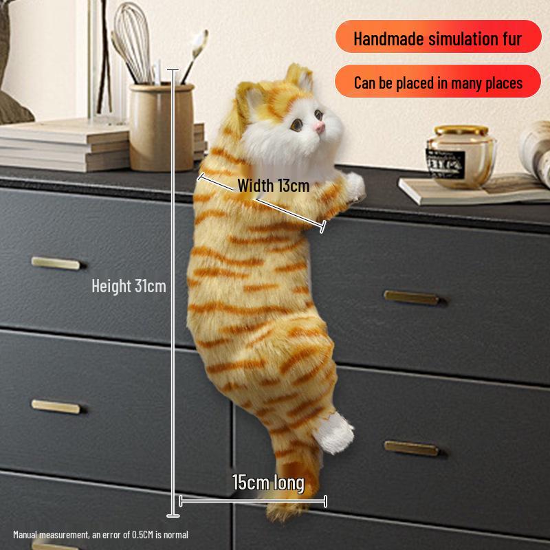 Реалистичное подвесное украшение в виде кошки для украшения дома