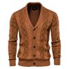 AIOPESON Cotton Cardigan Men Casual Single Breasted Solid Color Business Mens Cardigans New Winter Fashion Sweater Men