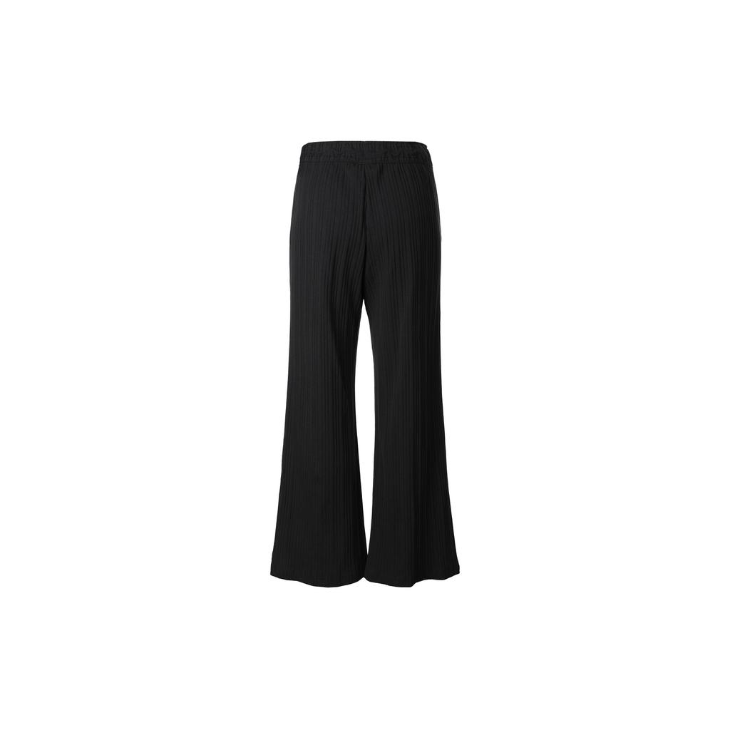 Nike Ribbed Knit High-Waisted Wide-Leg Sports Pants Women Pants Black DM6404-010