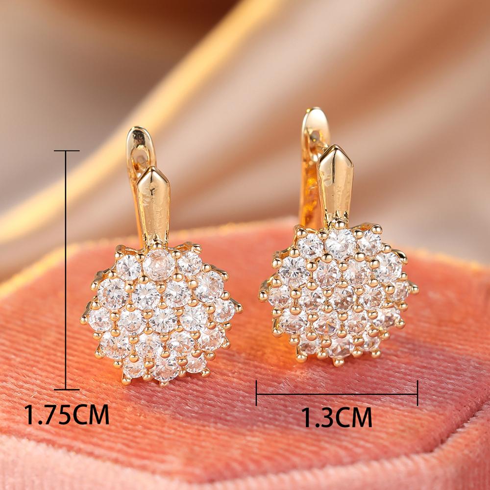 Классические висячие серьги с белым цирконием и цветком для женщин, роскошные серьги-кольца с подсолнухом, серебряные свадебные украшения