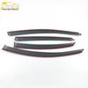 3D Stainless Steel Rain Guards with Bright Strip for 15-18 Sonata - Deflectors & Decorative Stickers Set