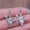 Plant Four-Leaf Clover Cactus Drop & Dangle Earring Men Jewellery Mother's Day Cute Cheap Cute Stuff