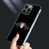 Чехол для телефона с флагом Италии для iPhone 16E 15 Pro 14 Plus 17E 16 17 Pro Max Air 11 12 13 Mini Ударопрочный Capa Милый Чехол TPU Прозрачный