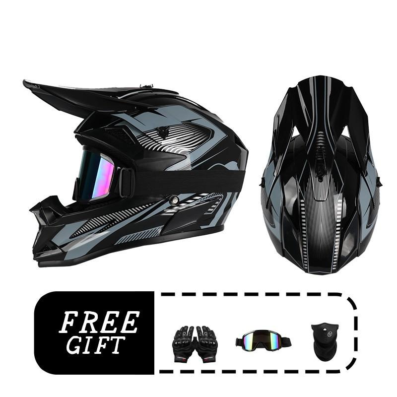 Full Face Off-Road Motorcycle Helmet Adults ABS Material DOT Certified Dirt Bike S M L XL
