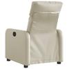 Electric Recliner Chair Cream Synthetic Leather
