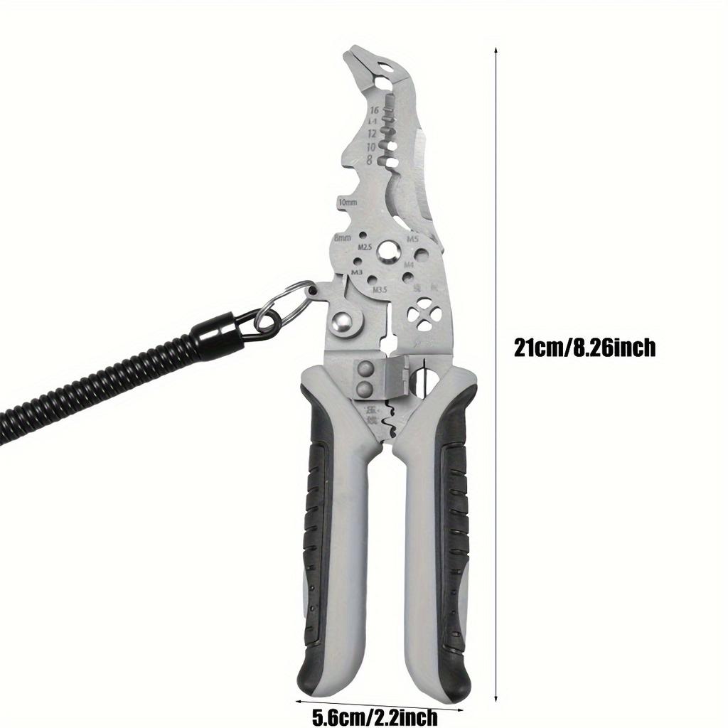 Плоскогубцы для зачистки проводов 12 в 1 Многофункциональный инструмент для резки, используемый для ремонта бытовой техники, резки проводов электриком, обжима, скручивания