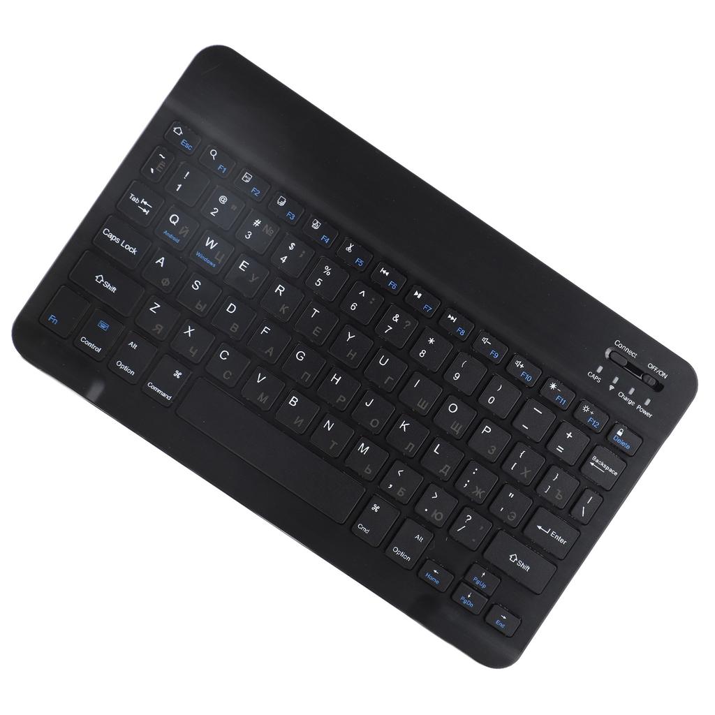 Беспроводная Bluetooth-клавиатура Портативная клавиатура для планшета Русская Английская для Android Черная